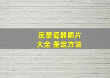 定窑瓷器图片大全 鉴定方法